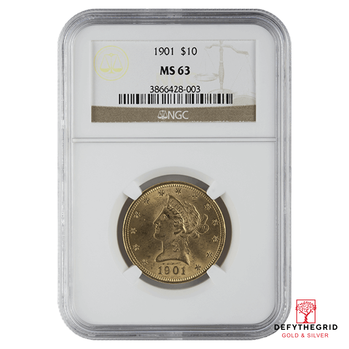 $10 LIBERTY U.S. GOLD NGC-63 Obverse product photo