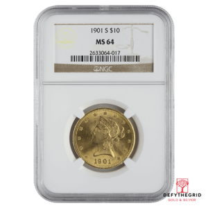 $10 U.S. GOLD LIBERTY NGC64 Obverse product photo