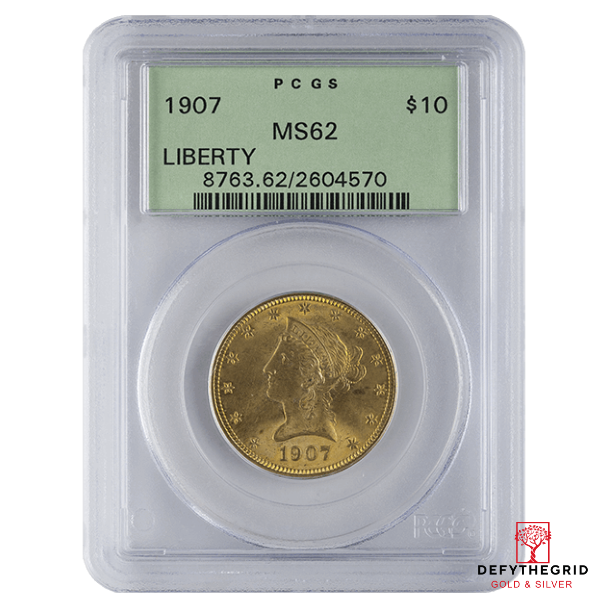 $10 U.S. GOLD LIBERTY PCGS62 Obverse product photo
