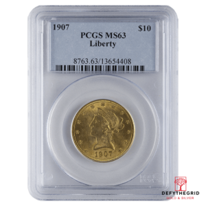 $10 U.S. GOLD LIBERTY PCGS63 Obverse product photo