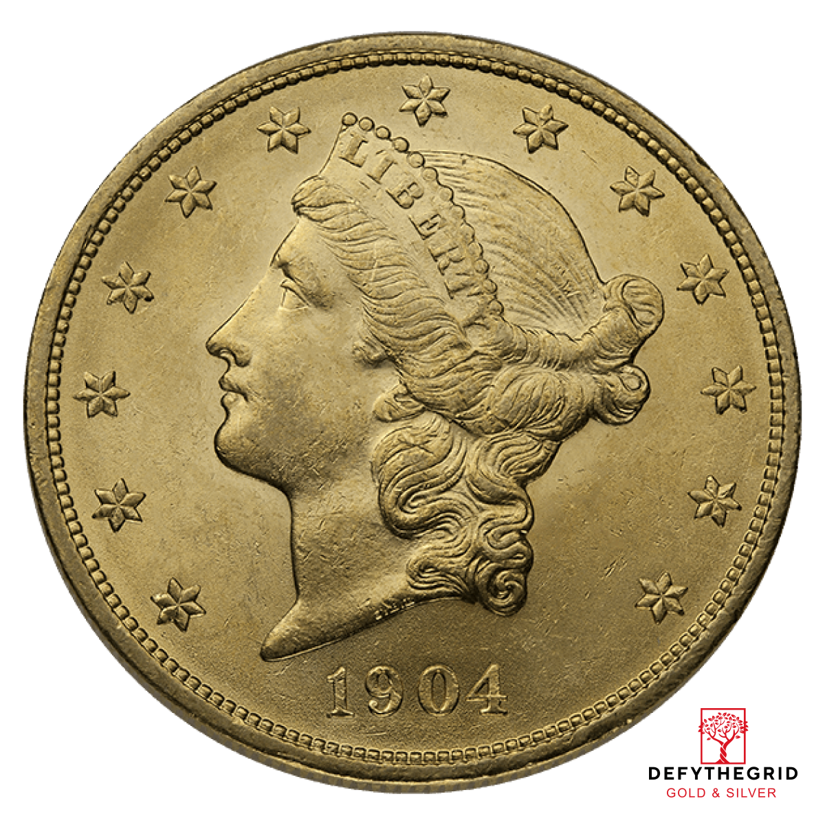 $20 U.S. GOLD LIBERTY BU Obverse product photo