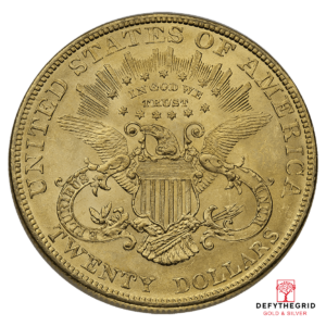 $20 U.S. GOLD LIBERTY BU Reverse product photo