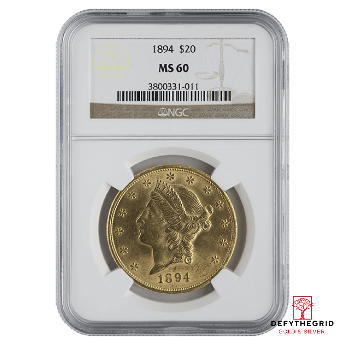 $20 U.S. GOLD LIBERTY NGC60 Obverse product photo