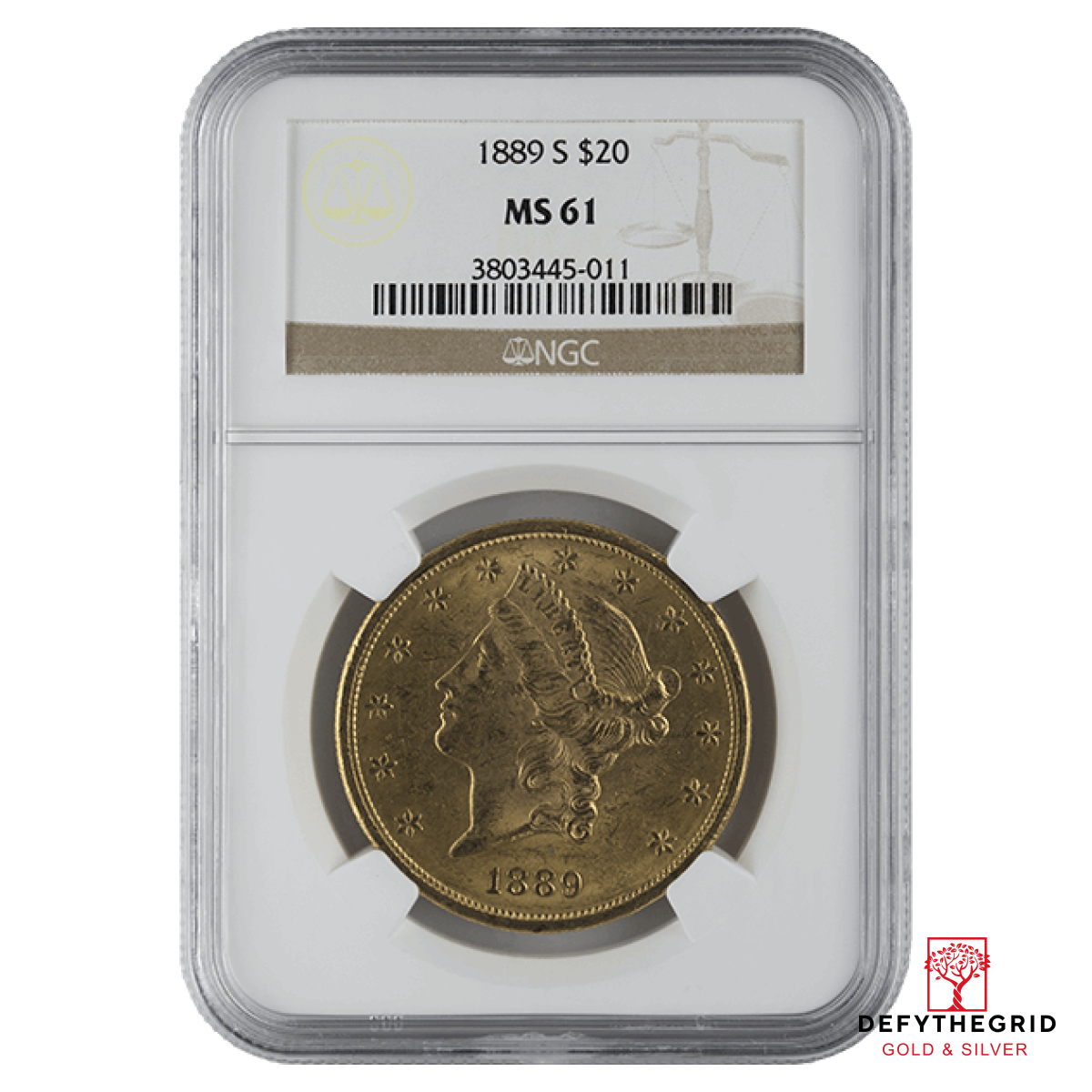 $20 U.S. GOLD LIBERTY NGC61 Obverse product photo