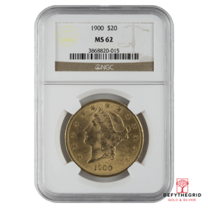 $20 U.S. GOLD LIBERTY NGC62 Obverse product photo