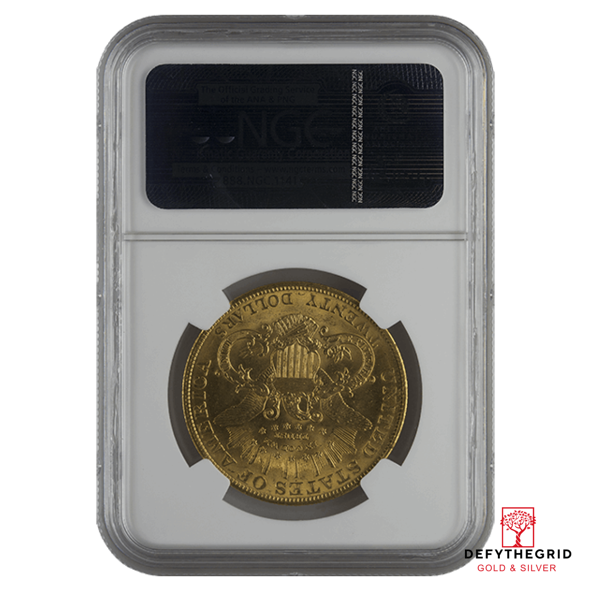 $20 U.S. GOLD LIBERTY NGC63 Reverse product photo