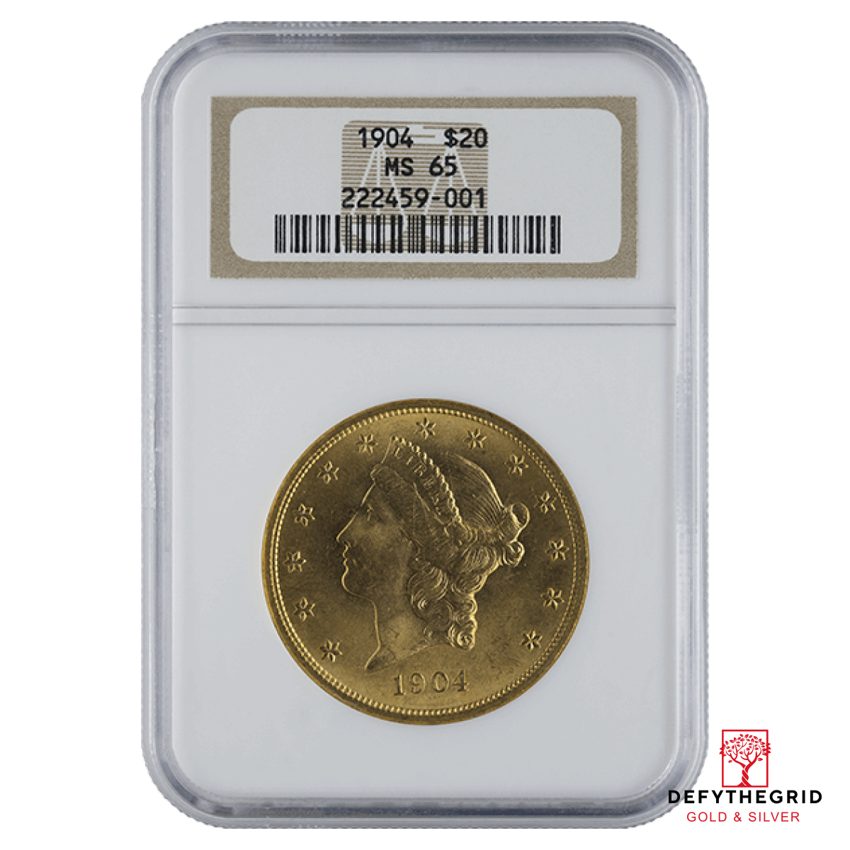 $20 U.S. GOLD LIBERTY NGC65 Obverse product photo