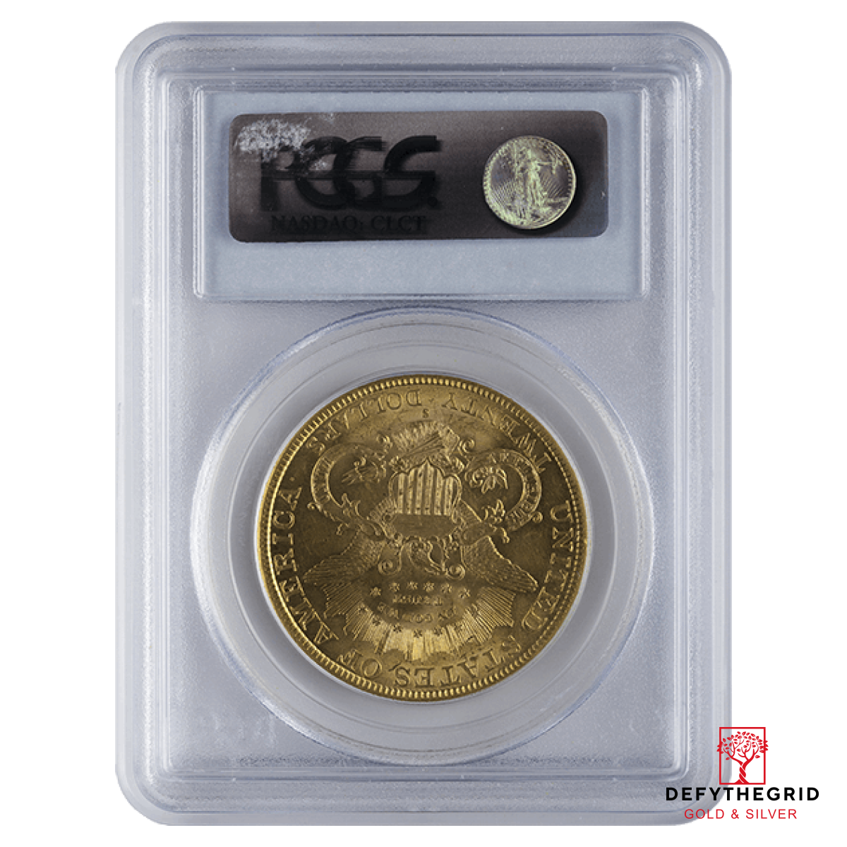 $20 U.S. GOLD LIBERTY PCGS61 Reverse product photo