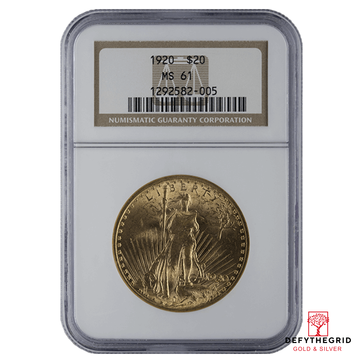 $20 U.S. GOLD SAINT NGC61 Obverse product photo