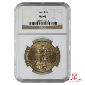 $20 U.S. GOLD SAINT NGC62 Obverse product photo