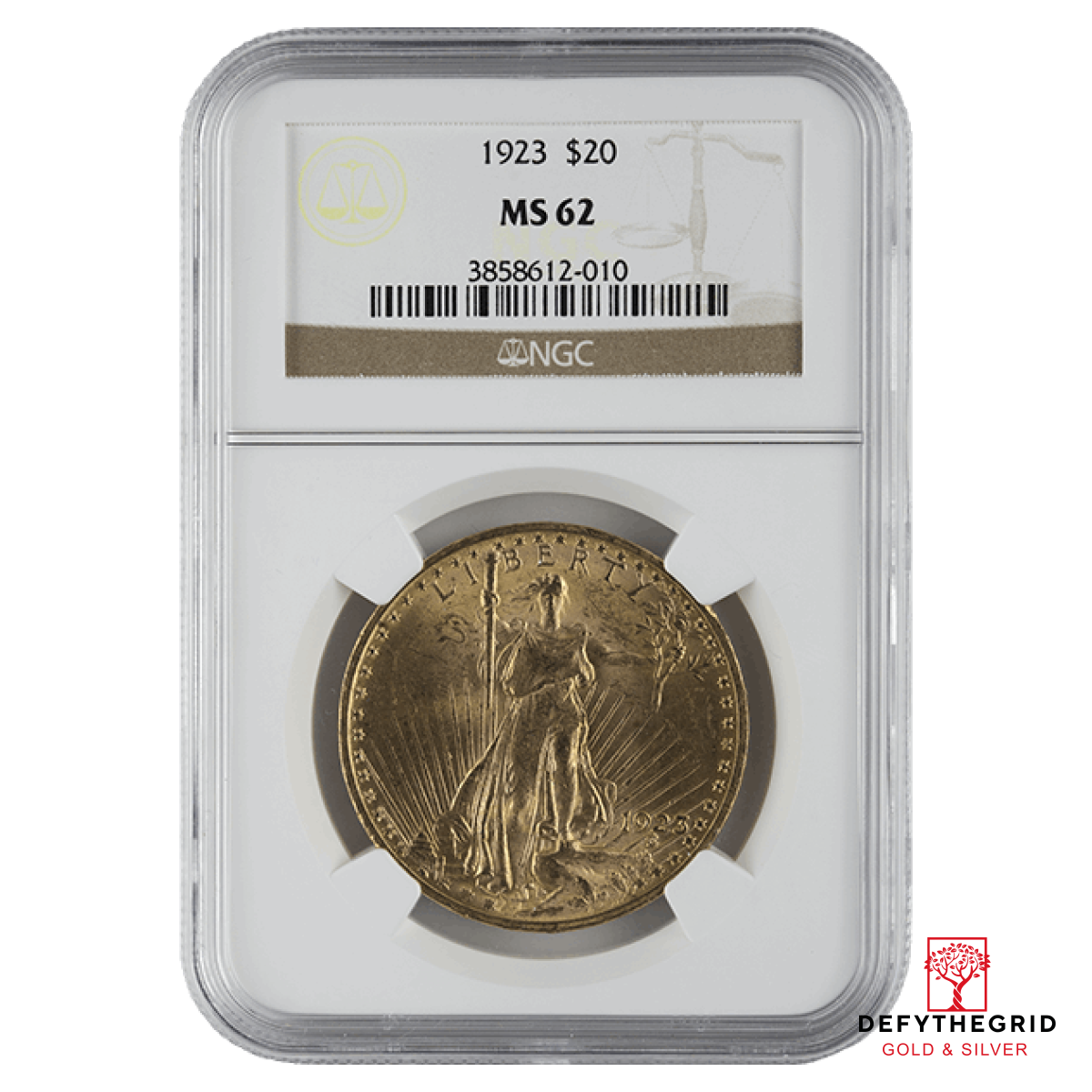 $20 U.S. GOLD SAINT NGC62 Obverse product photo