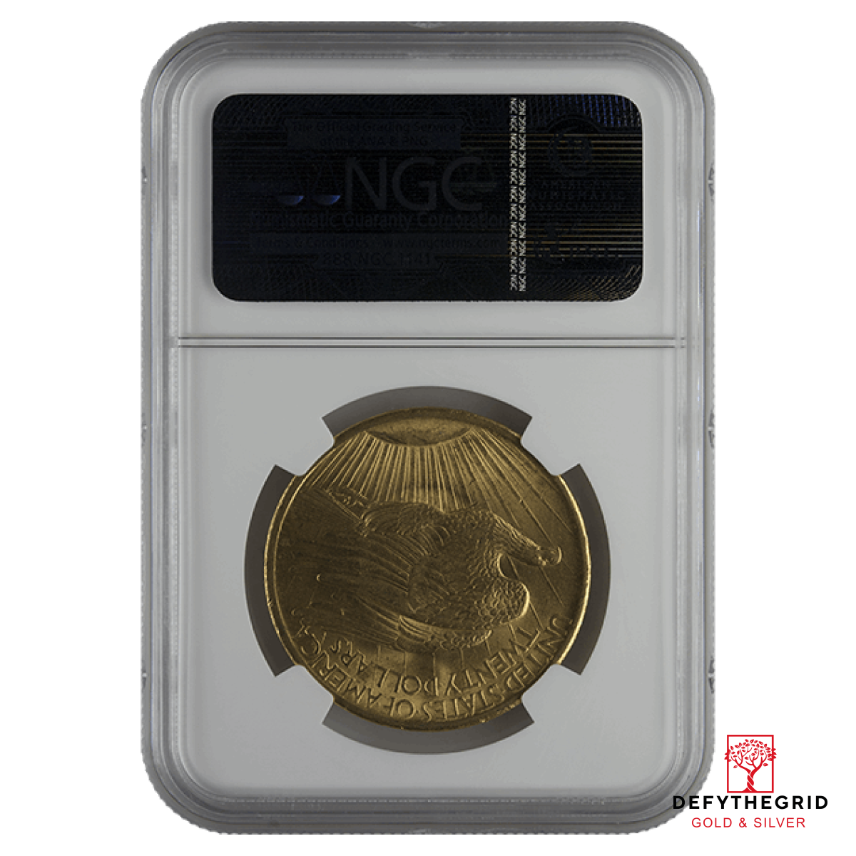 $20 U.S. GOLD SAINT NGC63 NO MOTTO Reverse product photo