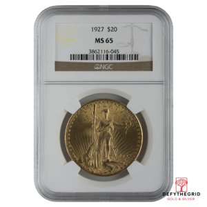 $20 U.S. GOLD SAINT NGC65 Obverse product photo