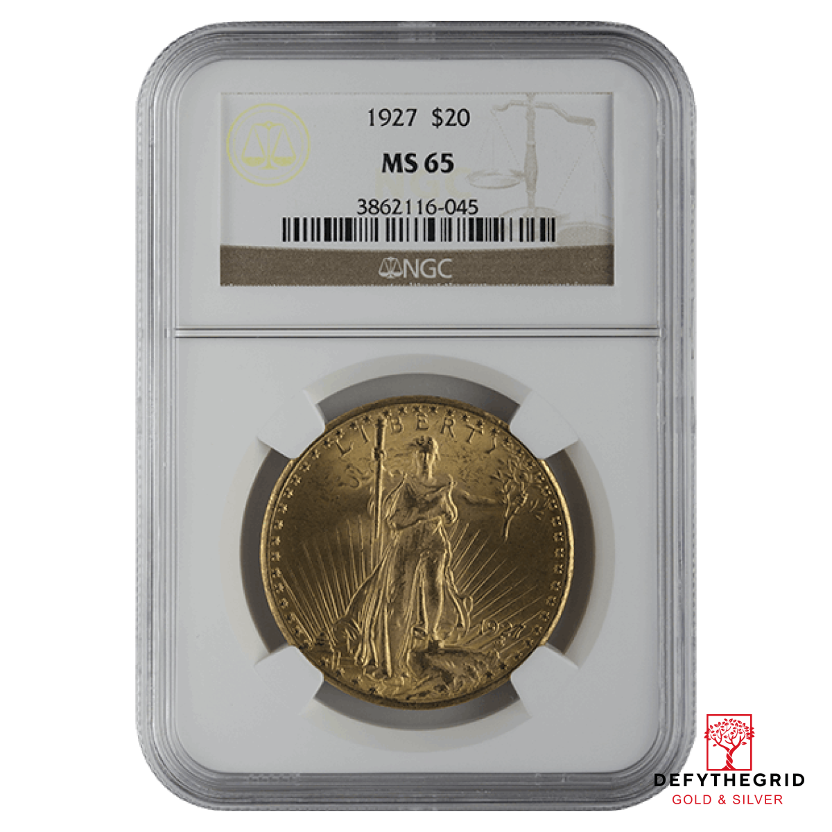 $20 U.S. GOLD SAINT NGC65 Obverse product photo