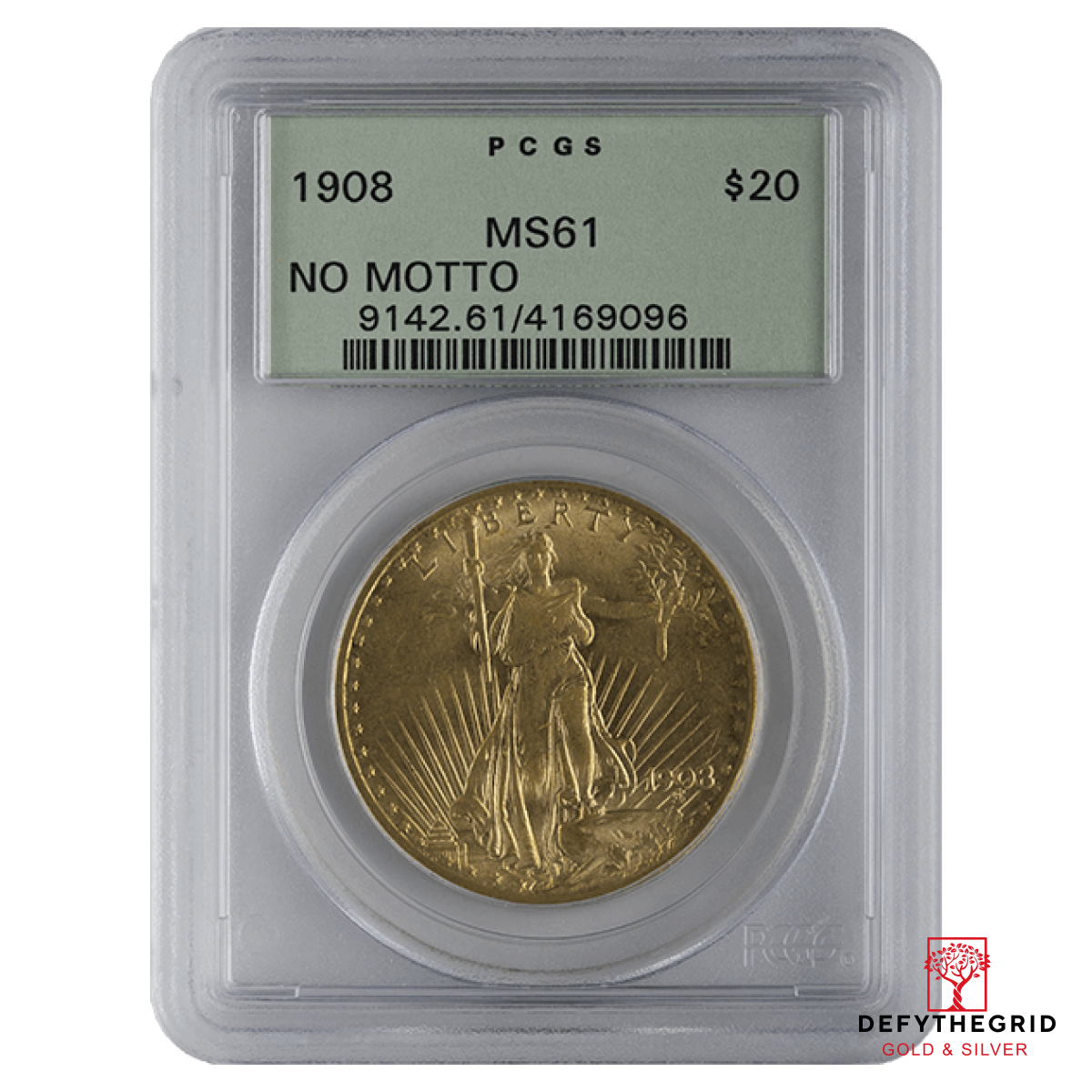$20 U.S. GOLD SAINT PCGS61 Obverse product photo