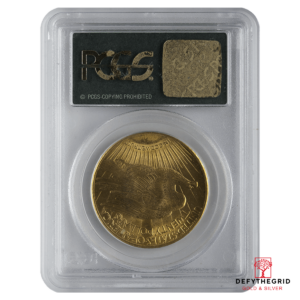 $20 U.S. GOLD SAINT PCGS62 Reverse product photo