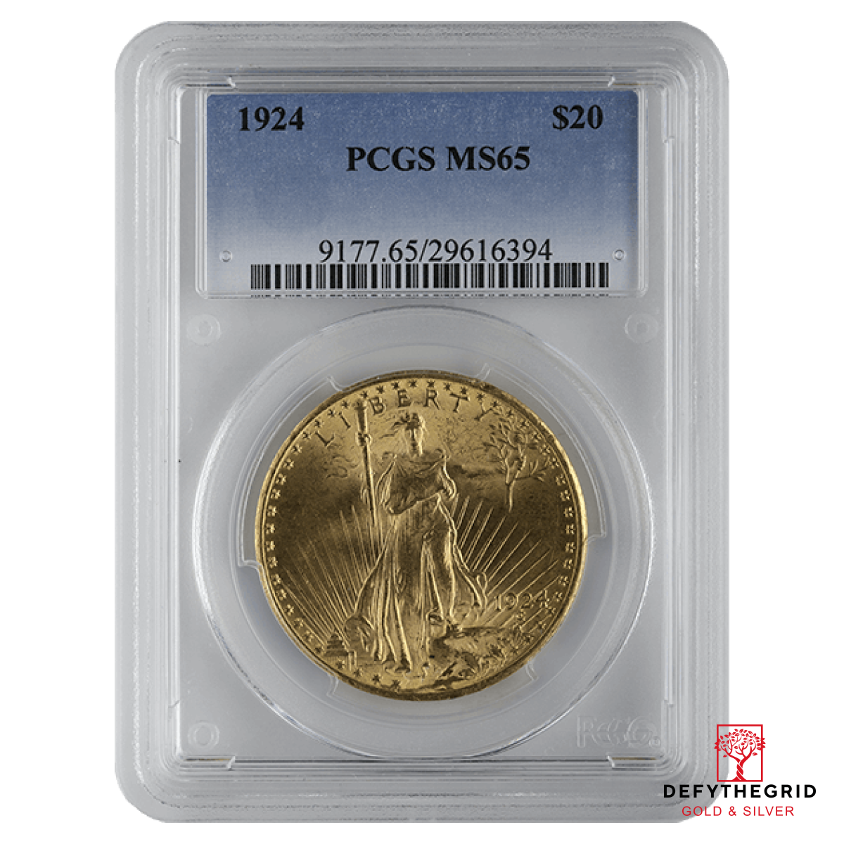 $20 U.S. GOLD SAINT PCGS65 Obverse product photo