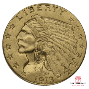 $2.5 U.S GOLD INDIAN AU Obverse product photo