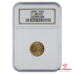 $2.5 U.S. GOLD LIBERTY NGC63 Obverse product photo