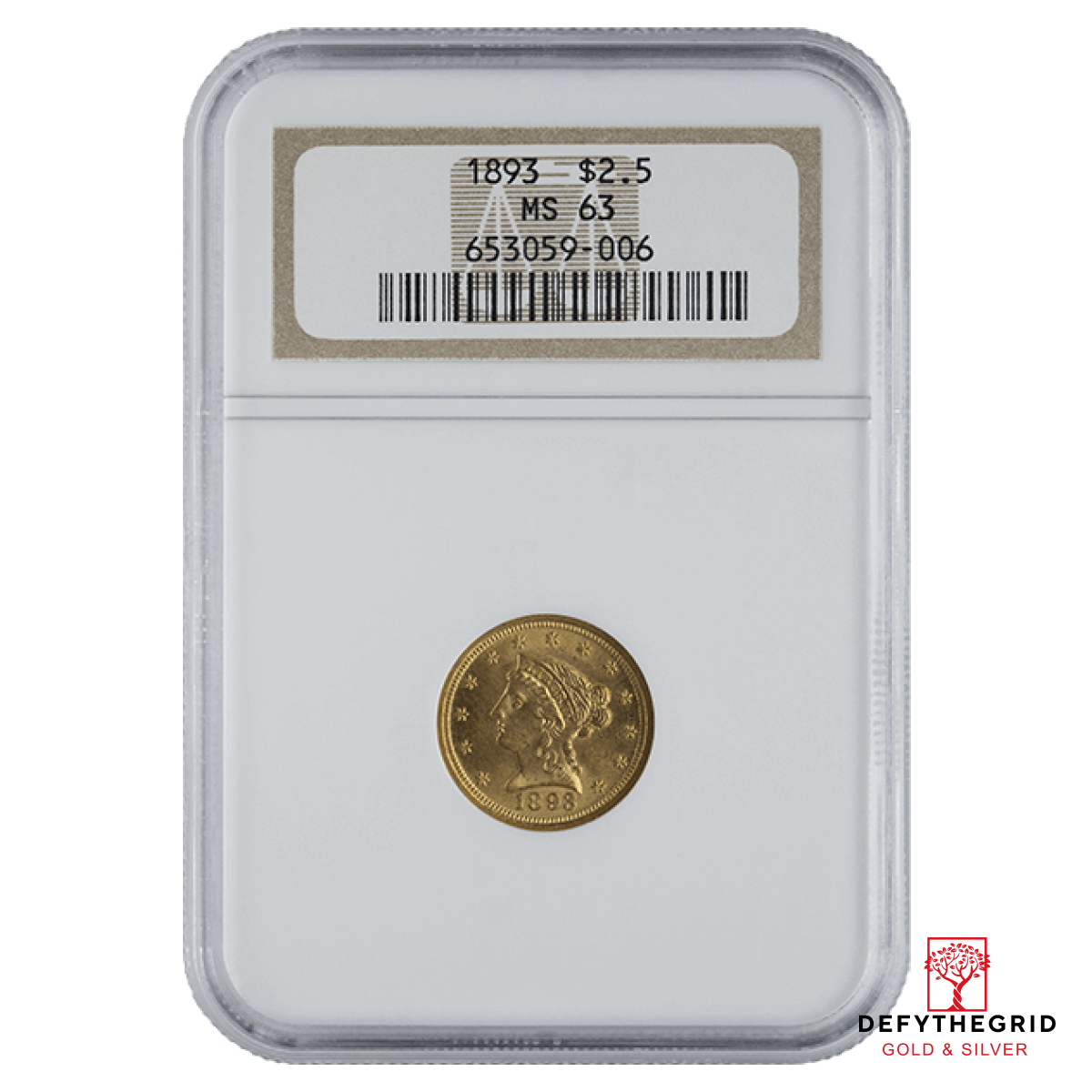 $2.5 U.S. GOLD LIBERTY NGC63 Obverse product photo