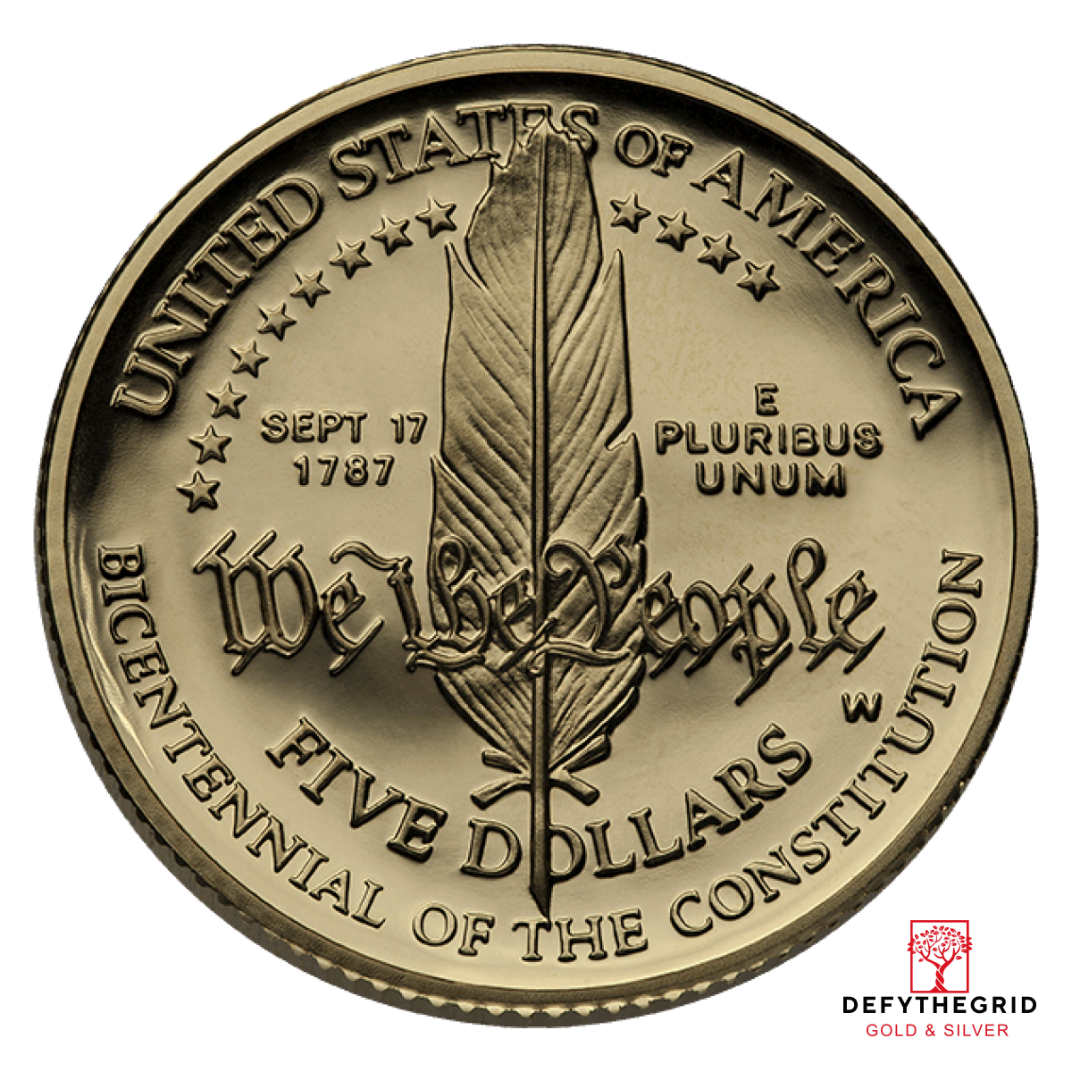 $5 MODERN GOLD COMMEMORATIVE MISC DESIGN Obverse product photo