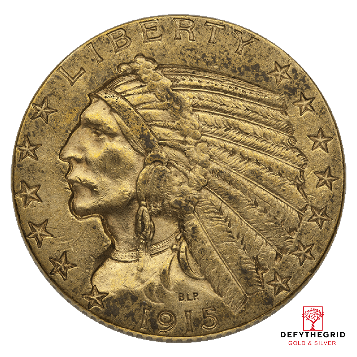 $5 U.S. GOLD INDIAN AU Obverse product photo