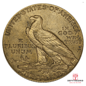 $5 U.S. GOLD INDIAN AU Reverse product photo