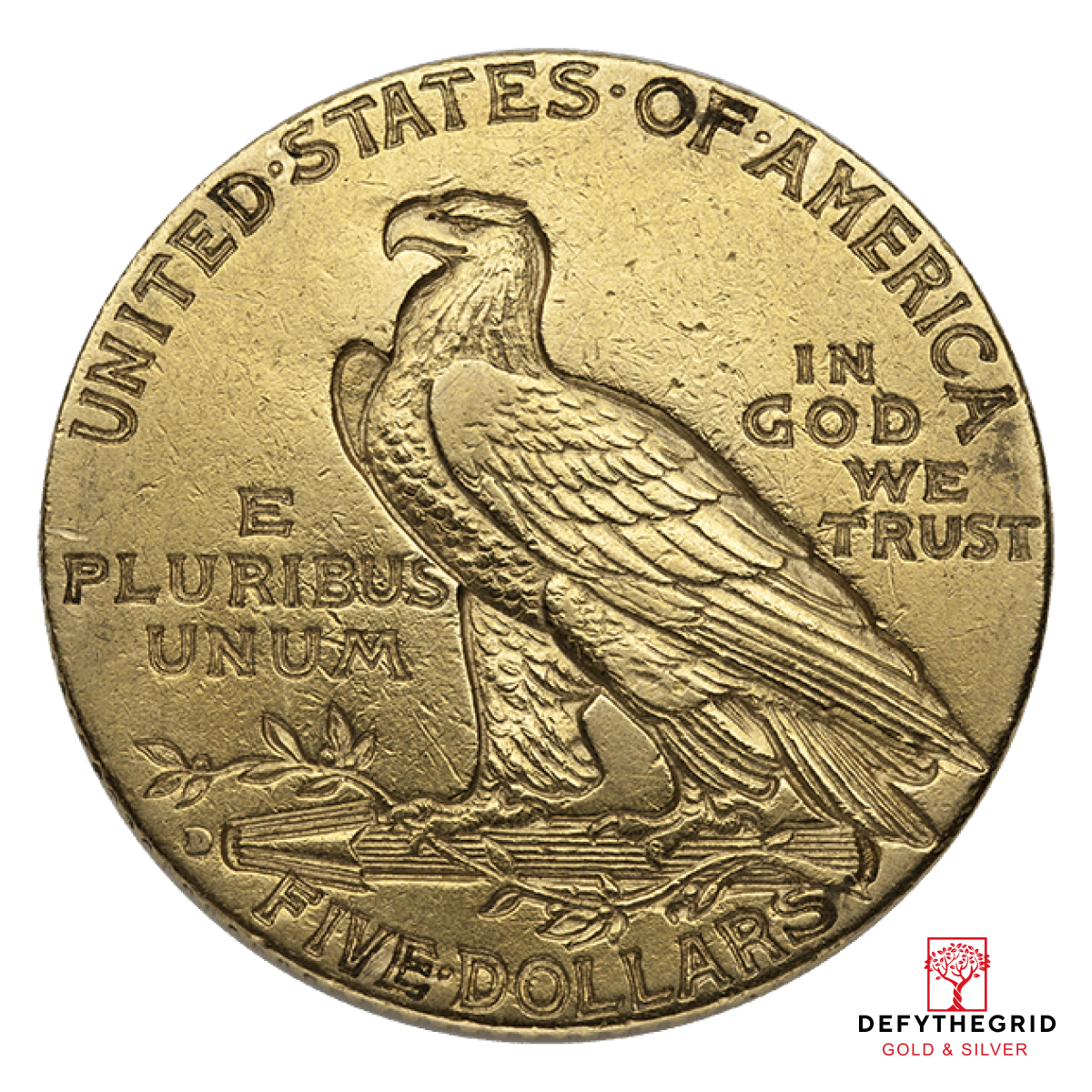 $5 U.S. GOLD INDIAN LP Reverse product photo