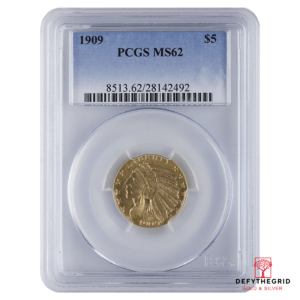 $5 U.S. GOLD INDIAN PCGS62 Obverse product photo