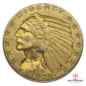 $5 U.S. GOLD INDIAN XF Obverse product photo