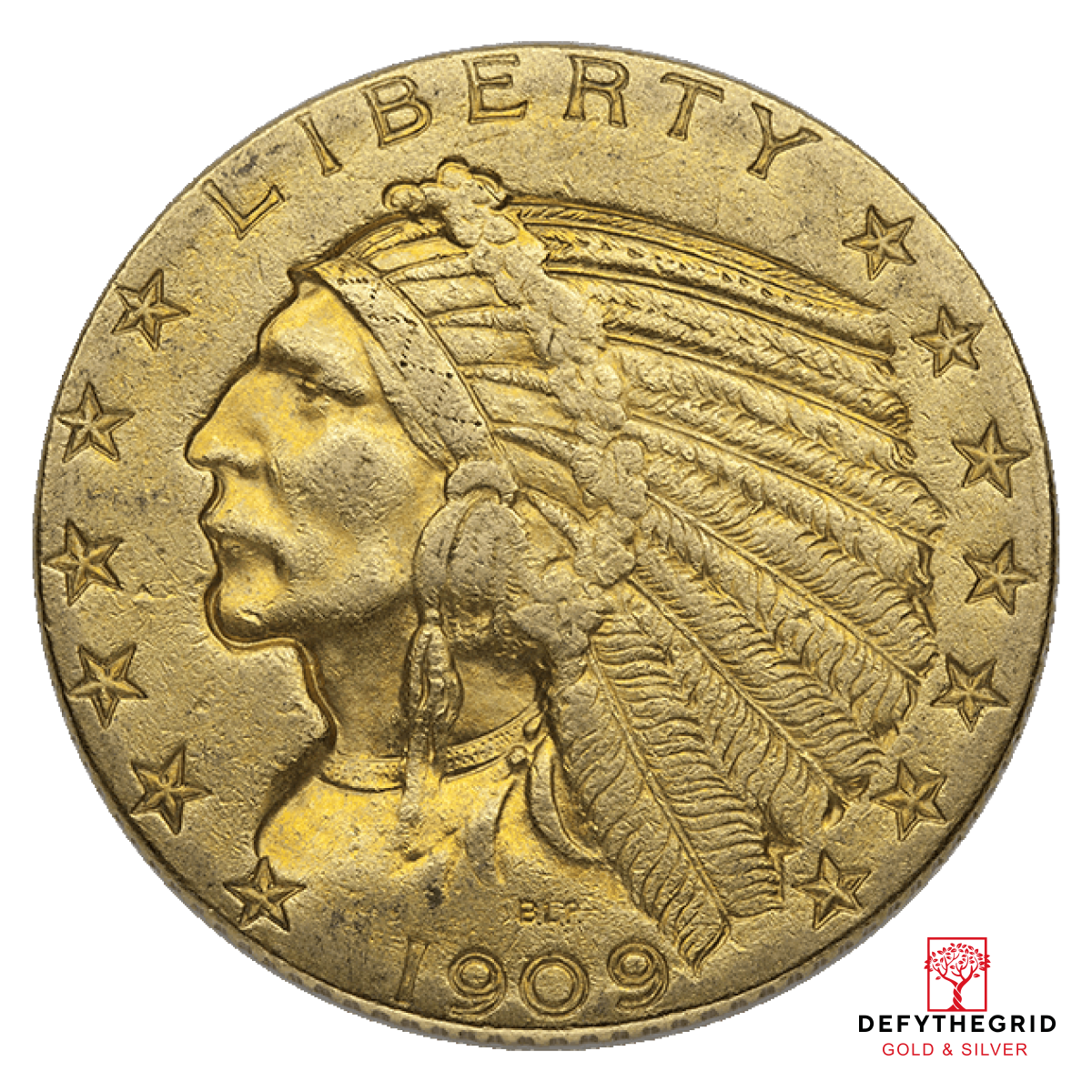$5 U.S. GOLD INDIAN XF Obverse product photo