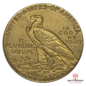 $5 U.S. GOLD INDIAN XF Reverse product photo