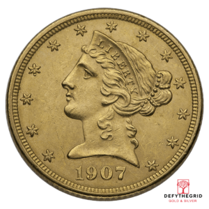 $5 U.S. GOLD LIBERTY AU Obverse product photo