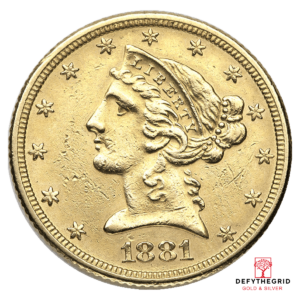$5 U.S. GOLD LIBERTY LP Obverse product photo