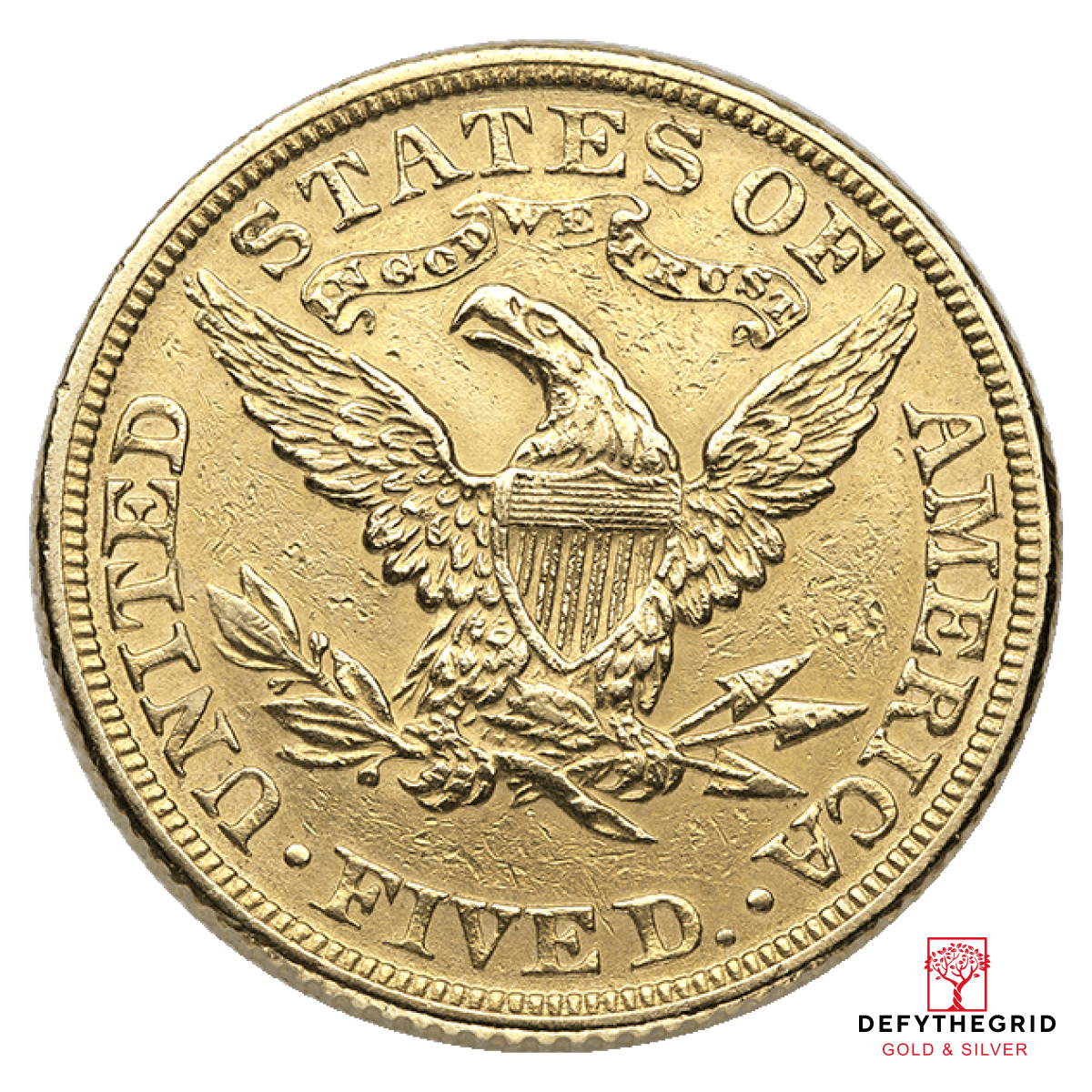 $5 U.S. GOLD LIBERTY LP Reverse product photo