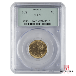 $5 U.S. GOLD LIBERTY PCGS62 Obverse product photo