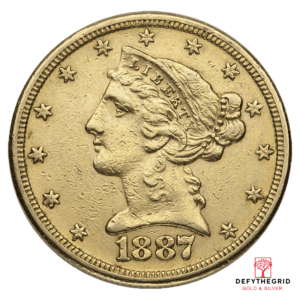 $5 U.S. GOLD LIBERTY XF Obverse product photo