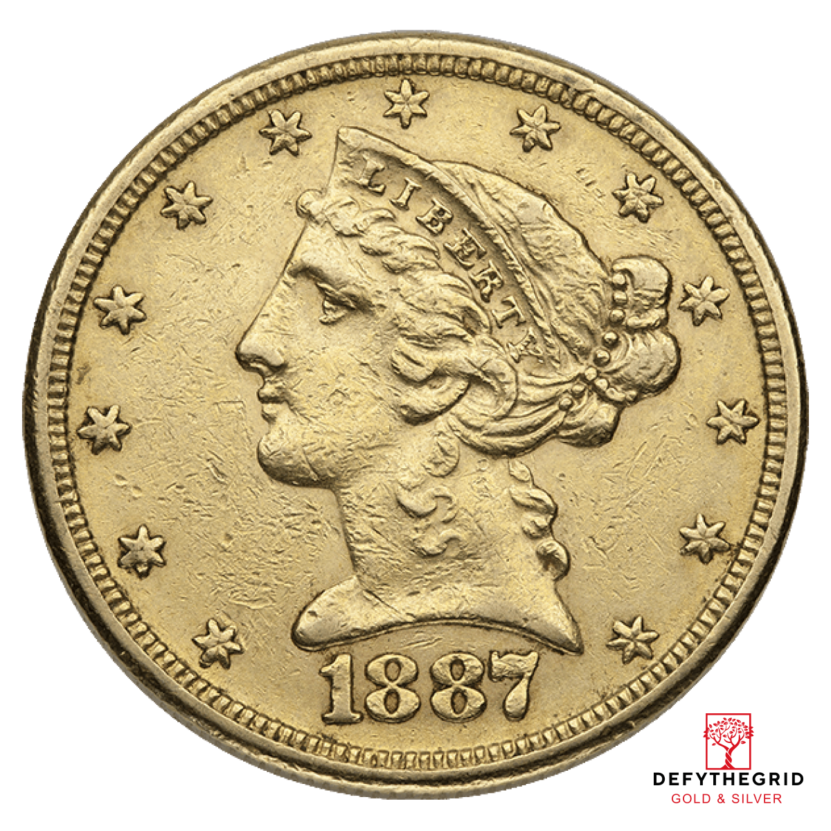 $5 U.S. GOLD LIBERTY XF Obverse product photo