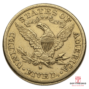 $5 U.S. GOLD LIBERTY XF Reverse product photo