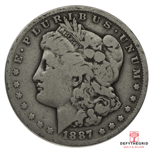 AMERICAN SILVER MORGAN DOLLAR ALMOST GOOD Obverse product photo