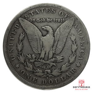 AMERICAN SILVER MORGAN DOLLAR ALMOST GOOD Reverse product photo