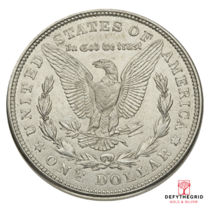 1921 AMERICAN SILVER MORGAN DOLLAR AU Reverse product photo