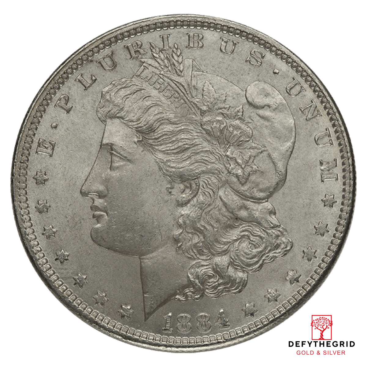 AMERICAN SILVER MORGAN DOLLAR AU Obverse product photo