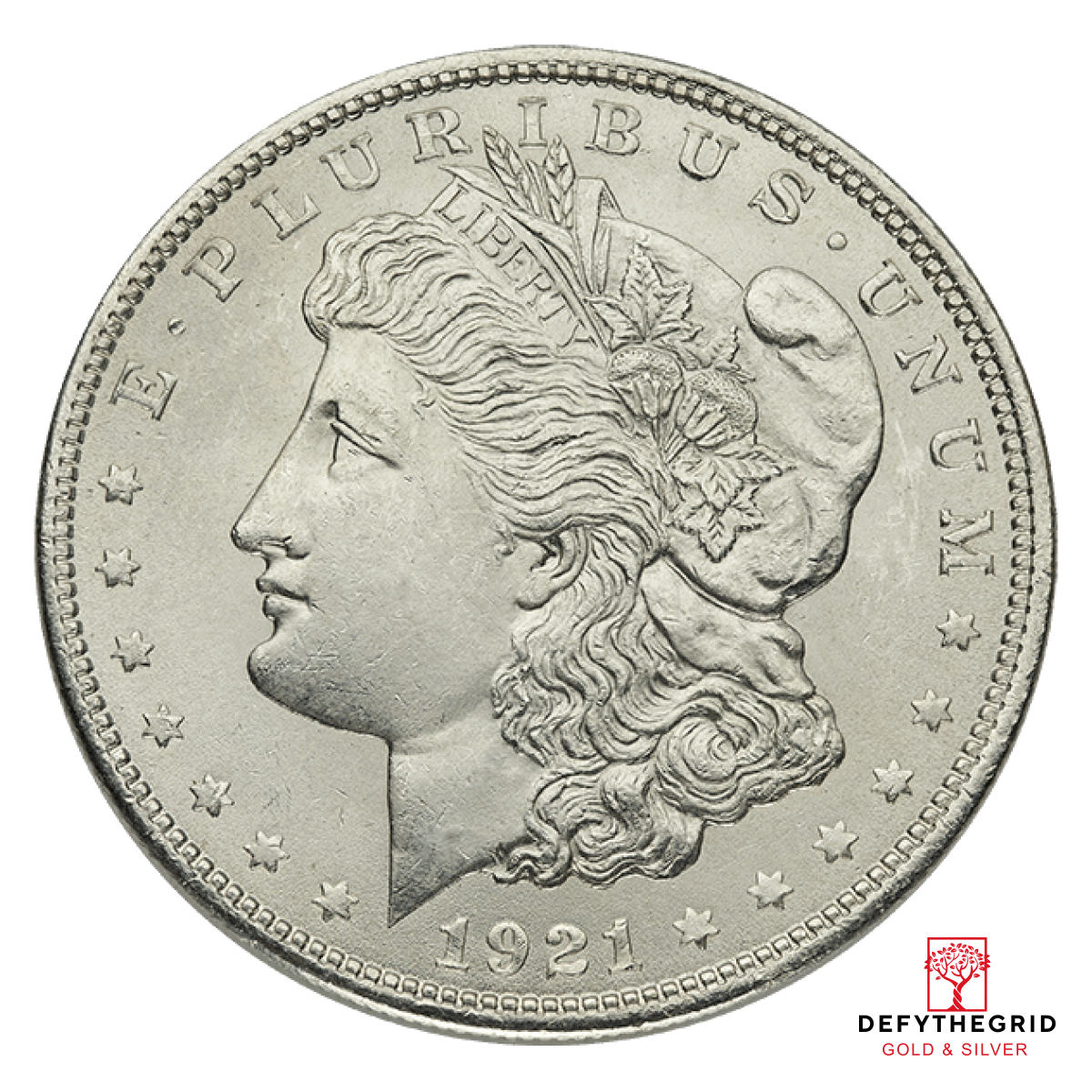 1921 AMERICAN SILVER MORGAN DOLLAR BU Obverse product photo