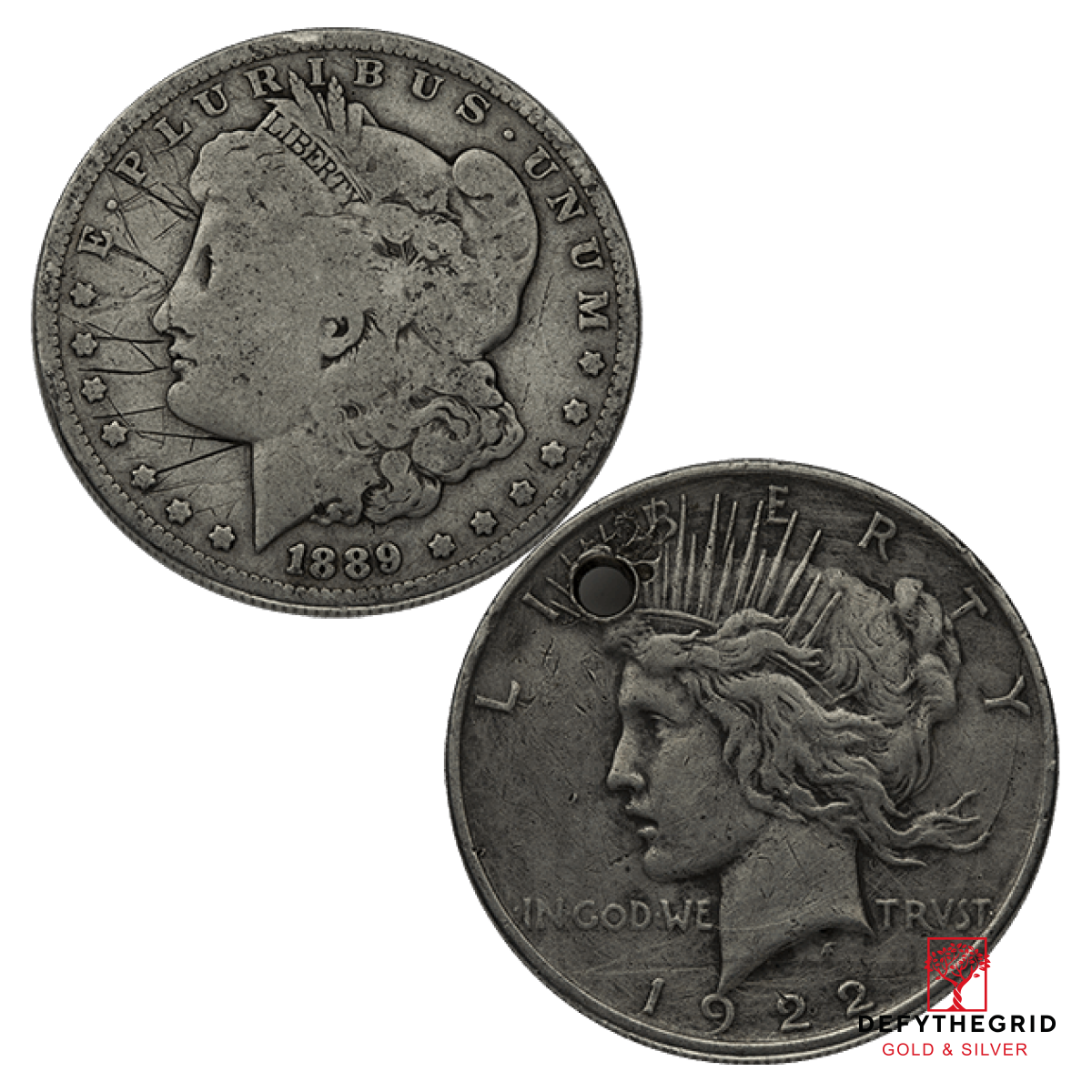 AMERICAN SILVER DOLLAR – DAMAGED Obverse product photo