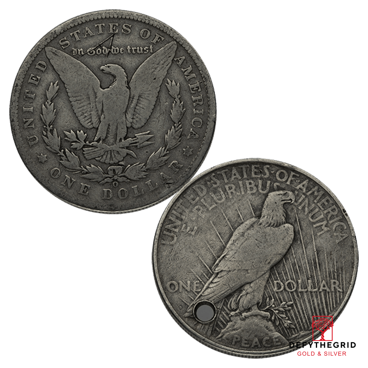 AMERICAN SILVER DOLLAR – DAMAGED Reverse product photo