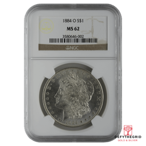 1878-1904 AMERICAN SILVER MORGAN DOLLAR NGC62 Obverse product photo