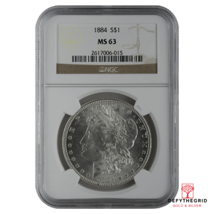 1878-1904 AMERICAN SILVER MORGAN DOLLAR NGC63 Obverse product photo