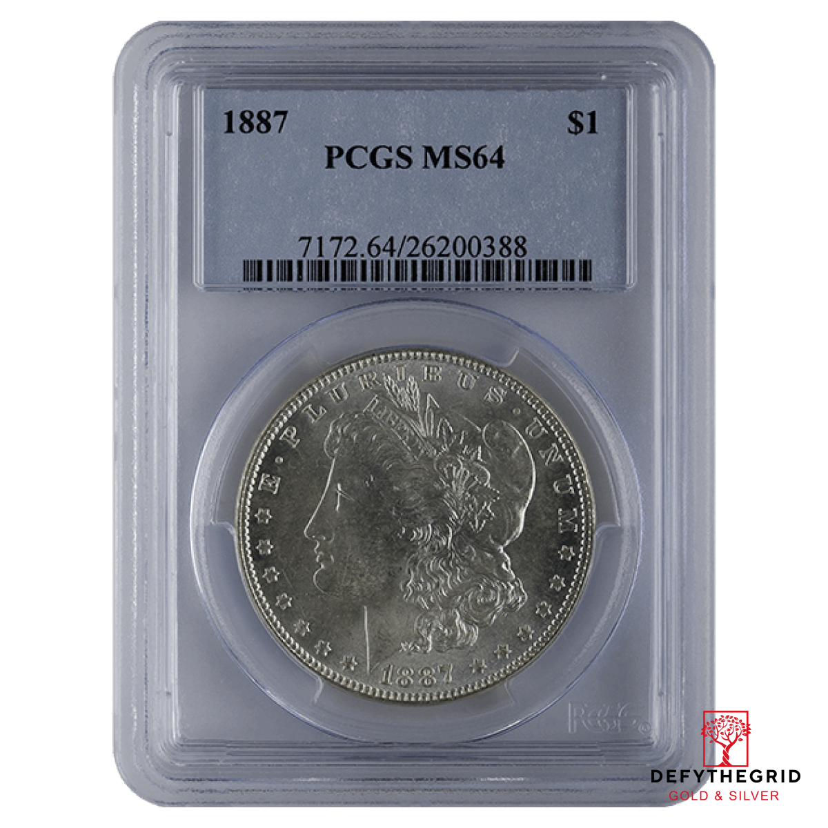 1878-1921 AMERICAN SILVER MORGAN DOLLAR PCGS64 Obverse product photo