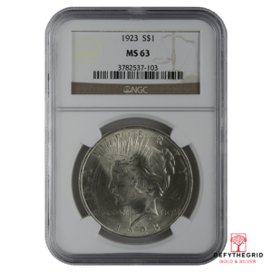 1921-1935 AMERICAN SILVER PEACE DOLLAR NGC63 Obverse product photo